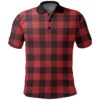Buffalo Plaid Polo Shirt Red Black A10