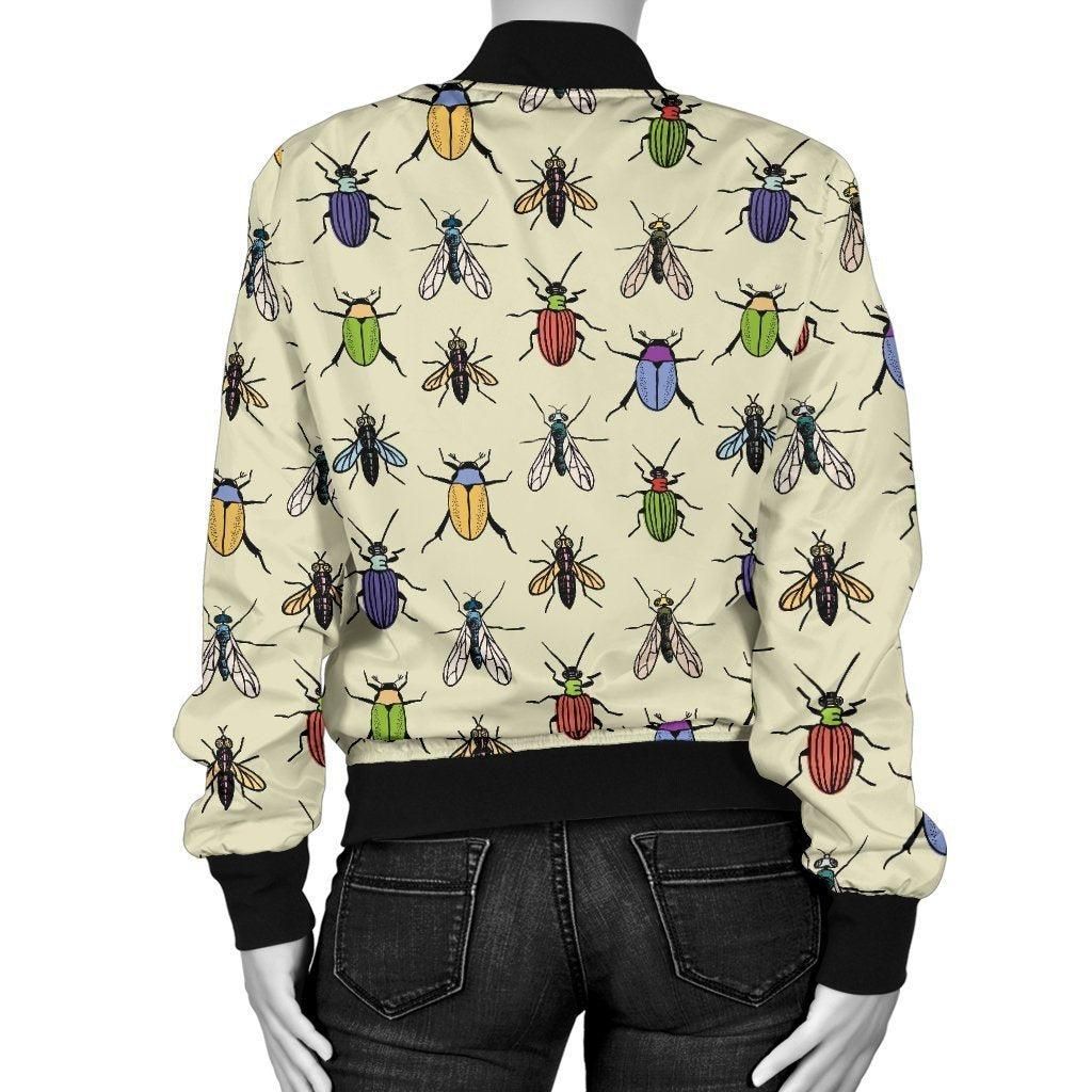 Bug-Pattern-Print-Women-Casual-Bomber-Jacket-2