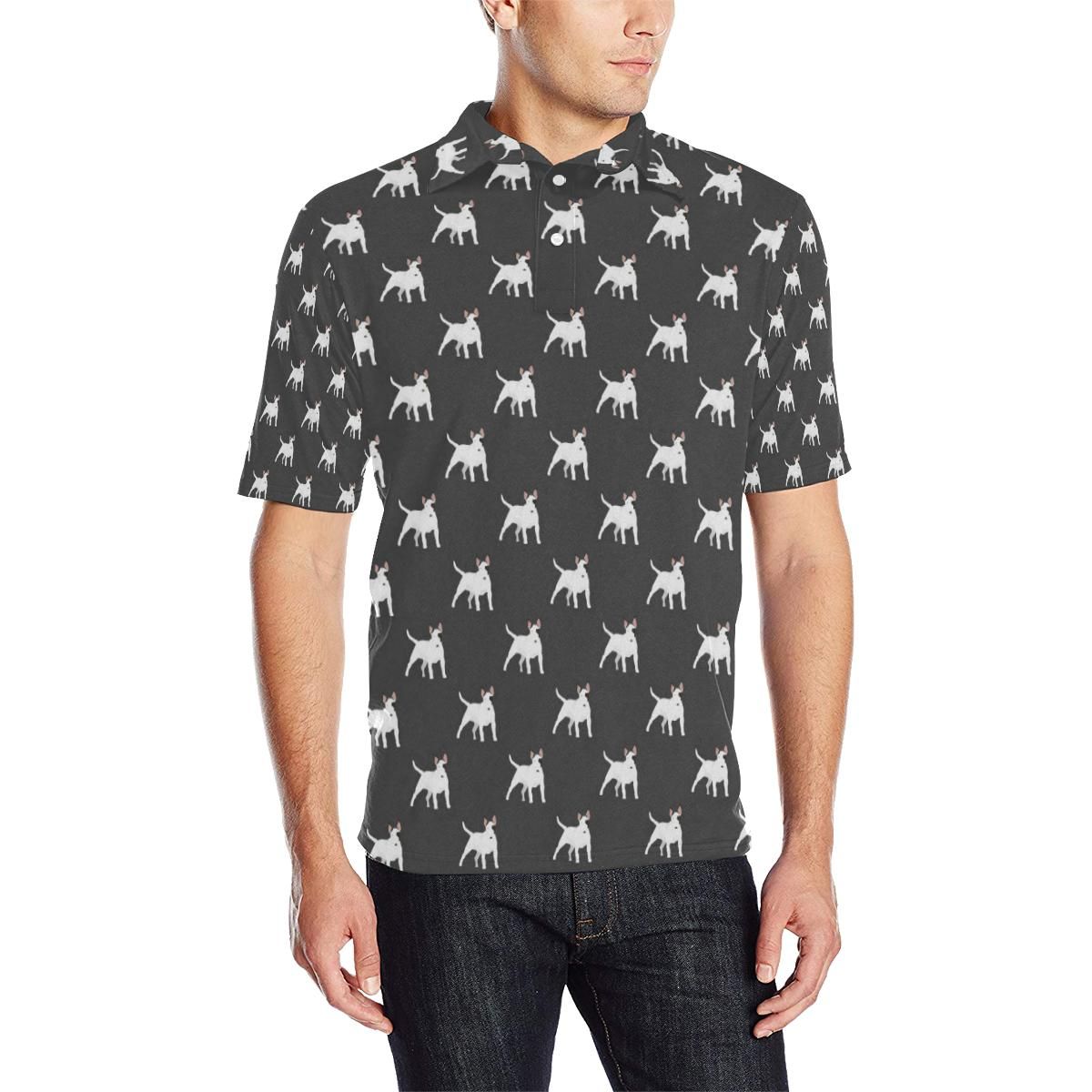 Bull Terriers Pattern Print Design 02 Men Polo Shirt Bull Terriers Pattern Print Design 02 Men Polo Shirt