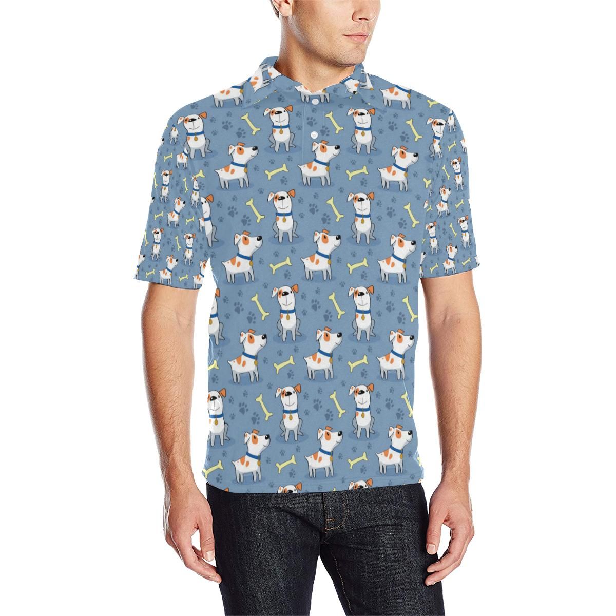 Bull Terriers Pattern Print Design 04 Men Polo Shirt Bull Terriers Pattern Print Design 04 Men Polo Shirt