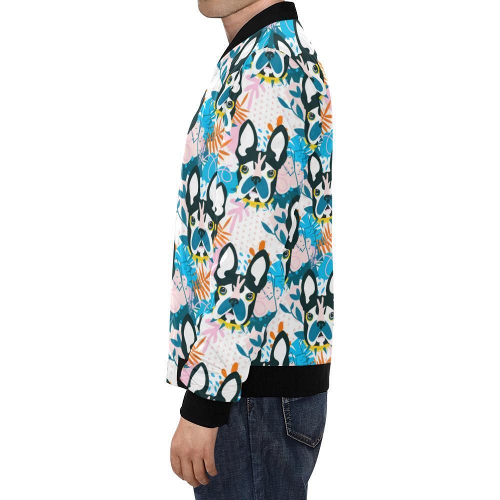 Bulldog-Paint-Pattern-Print-Mens-Bomber-Jacket-1