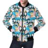 Bulldog Paint Pattern Print Mens Bomber Jacket