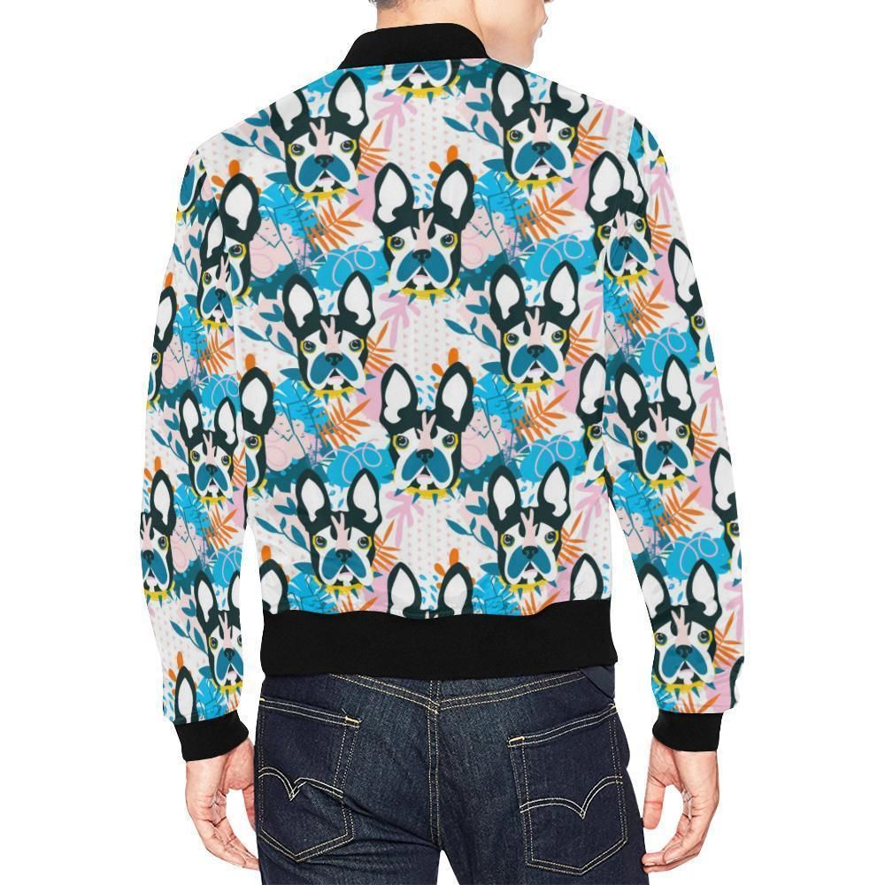 Bulldog-Paint-Pattern-Print-Mens-Bomber-Jacket-2