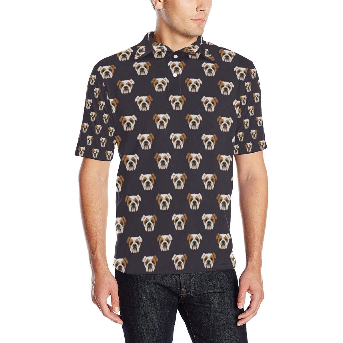 Bulldogs Pattern Print Design 03 Men Polo Shirt Bulldogs Pattern Print Design 03 Men Polo Shirt