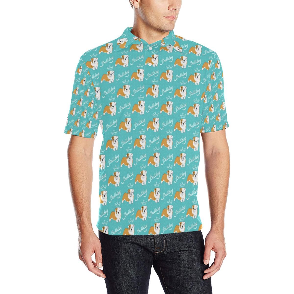 Bulldogs Pattern Print Design 05 Men Polo Shirt Bulldogs Pattern Print Design 05 Men Polo Shirt