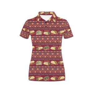 Burrito Taco Print Design Lks302 Women'S Polo Shirt