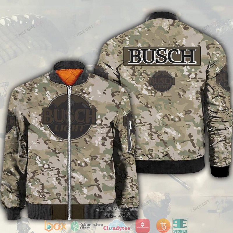 Busch Light Camouflage Bomber Jacket Busch Light Camouflage Bomber Jacket