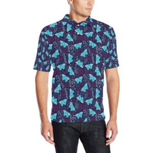 Butterfly Pattern Print Design 011 Men Polo Shirt