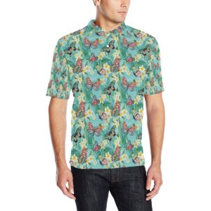 Butterfly Pattern Print Design 09 Men Polo Shirt
