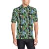 Cactus Watercolor Style Print Men Polo Shirt