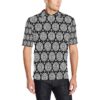 Calendar Aztec White Black Print Pattern Men Polo Shirt