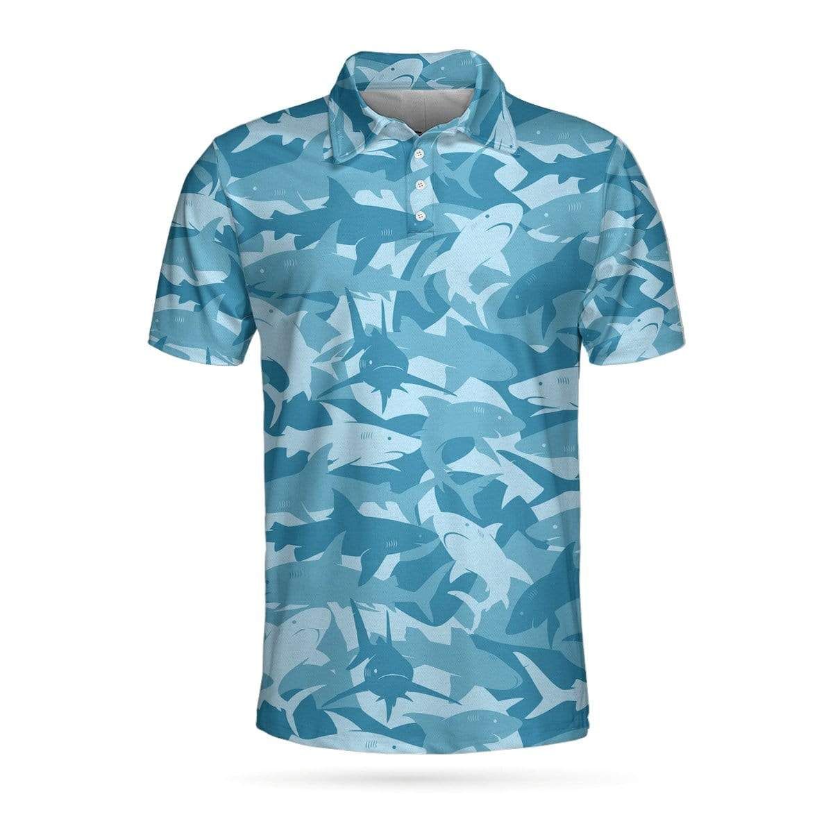Camouflage Ocean Shark Pattern Short Sleeve Polo Shirt #Dh Camouflage Ocean Shark Pattern Short Sleeve Polo Shirt #Dh
