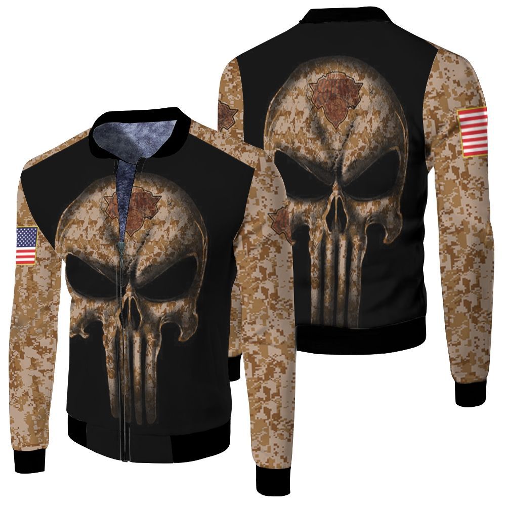 Camouflage Skull Hnew York Knicks American Flag Bomber Jacket Camouflage Skull Hnew York Knicks American Flag Bomber Jacket