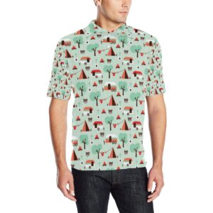 Camper Tent Pattern Print Design 01 Men Polo Shirt