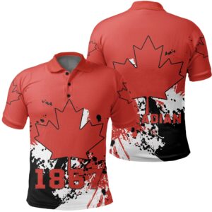 Canada Coat Of Arms Polo Shirt Spaint Style J8W