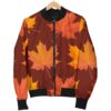 Canada Print Pattern Women Casual Bomber Jacket