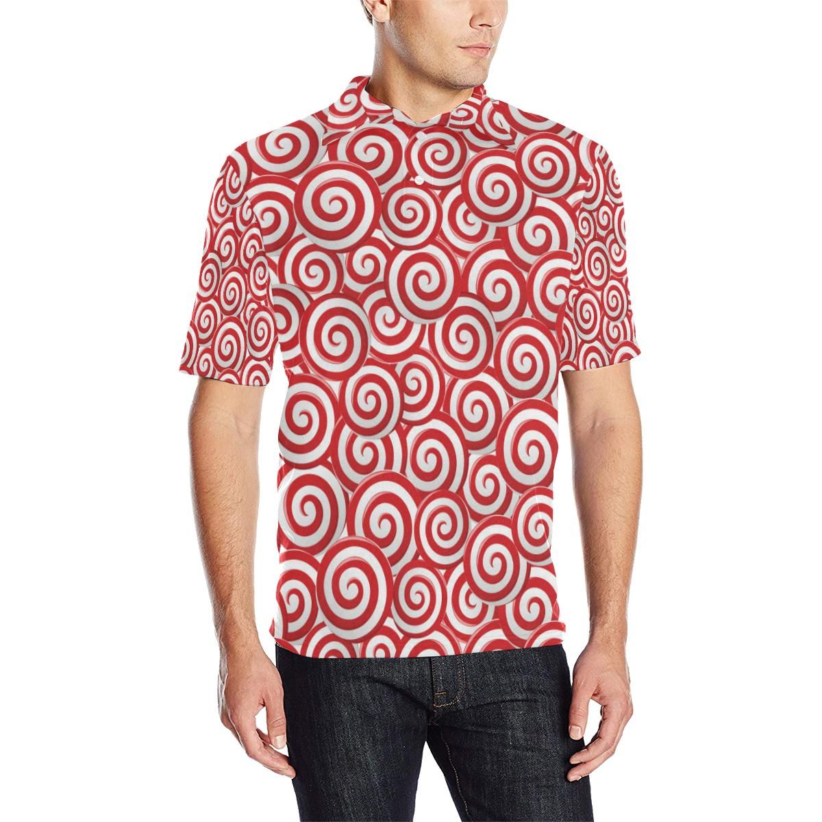 Candy Pattern Print Design 03 Men Polo Shirt Candy Pattern Print Design 03 Men Polo Shirt