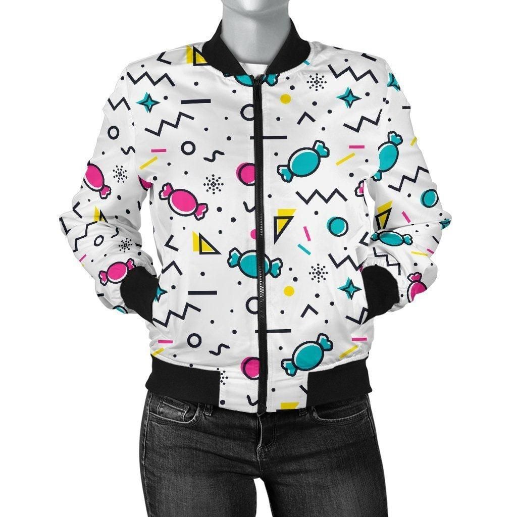 Candy-Print-Pattern-Women-Casual-Bomber-Jacket-1