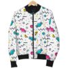 Candy Print Pattern Women Casual Bomber Jacket
