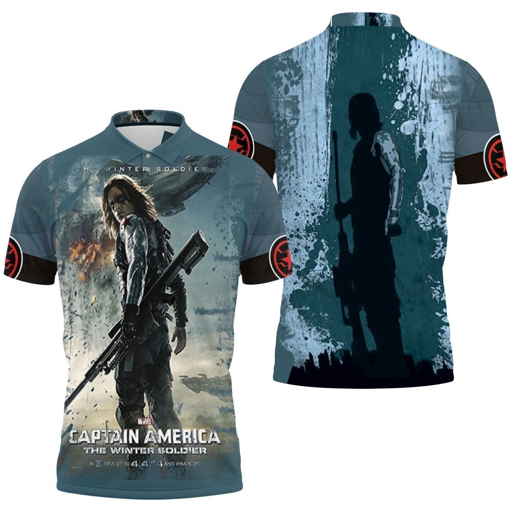 Captain America And The Winter Soldier Avengers Polo Shirt Captain America And The Winter Soldier Avengers Polo Shirt