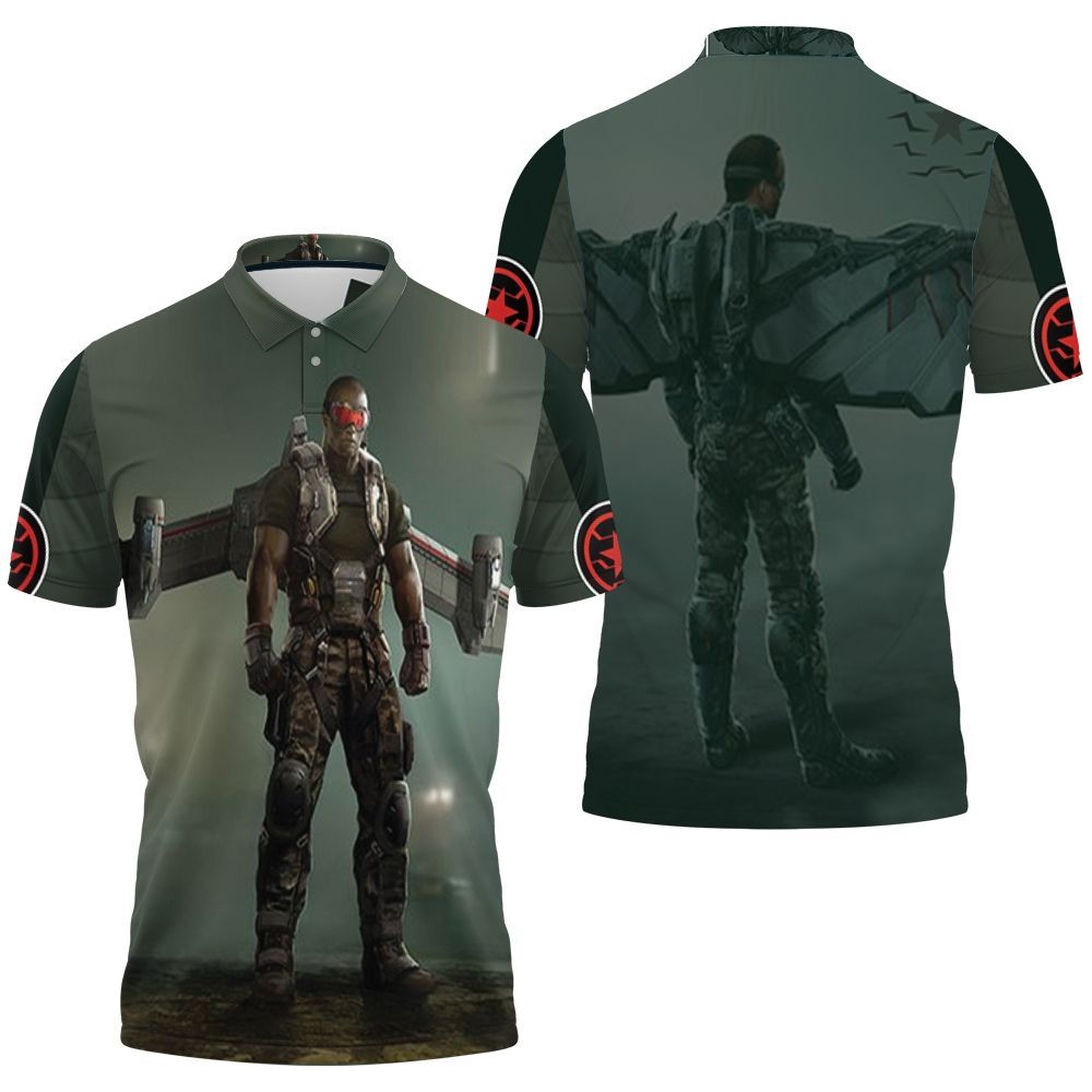 Captain America And The Winter Soldier Become Real Warrior Polo Shirt Captain America And The Winter Soldier Become Real Warrior Polo Shirt