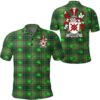 Cardell Ireland Polo Shirt - Irish National Plaid with Shamrock - Irish Family Crest A7