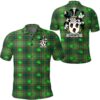 Cardiffe Ireland Polo Shirt - Irish National Plaid with Shamrock - Irish Family Crest A7