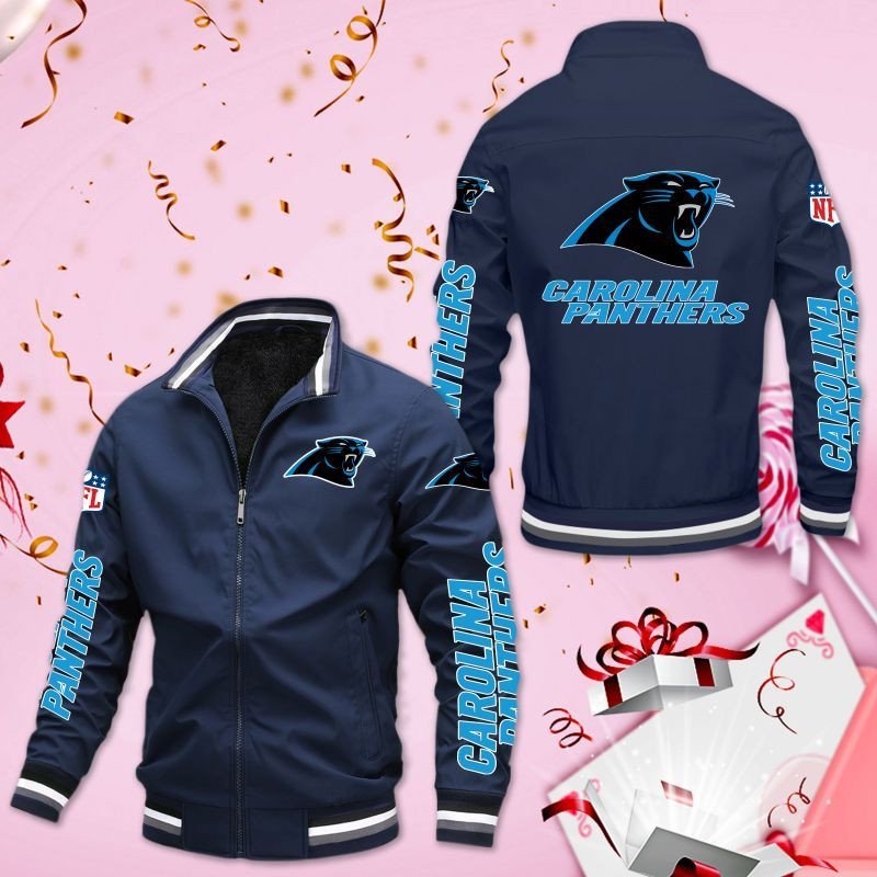 Carolina Panthers 3D Bomber Jacket Carolina Panthers 3D Bomber Jacket