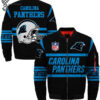 Carolina Panthers Helmet All Over Printed Bomber Jacket