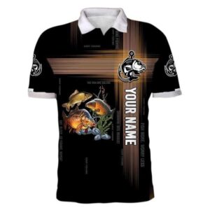 Carp Fishing Hunter Fish Reaper Custom Name Polo Shirt #Kv
