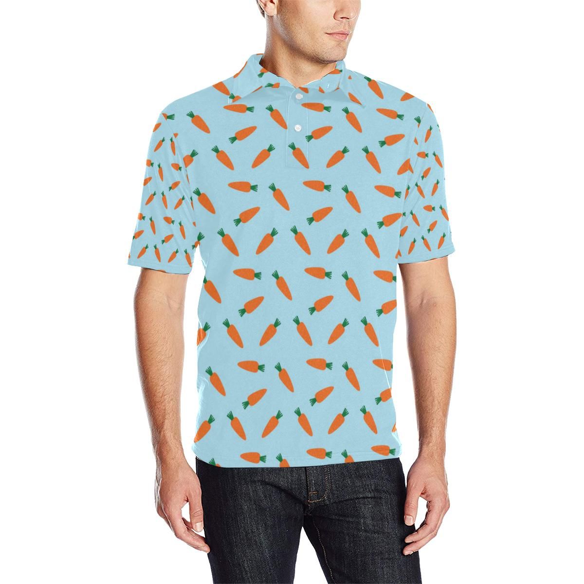 Carrot Pattern Print Design 03 Men Polo Shirt Carrot Pattern Print Design 03 Men Polo Shirt