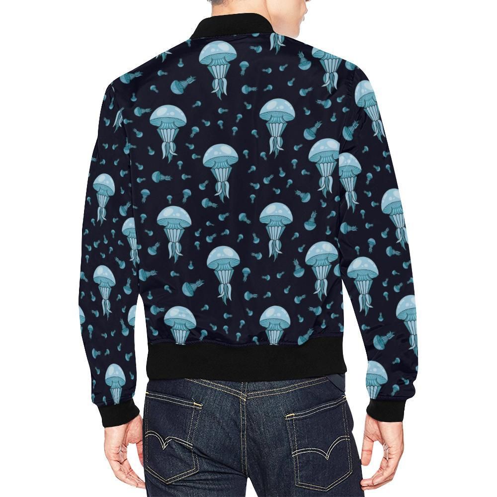 Cartoon-Jellyfish-Print-Pattern-Mens-Bomber-Jacket-2