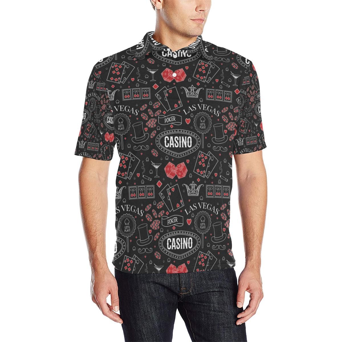 Casino Pattern Print Design 04 Men Polo Shirt Casino Pattern Print Design 04 Men Polo Shirt