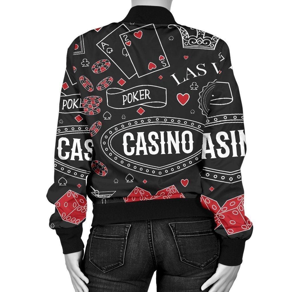 Casino-Poker-Pattern-Print-Women-Casual-Bomber-Jacket-2