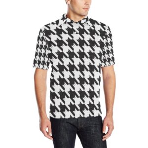 Cat Houndstoothpattern Print Design 01 Men Polo Shirt