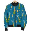 Celebrate Champagne Print Pattern Women Casual Bomber Jacket