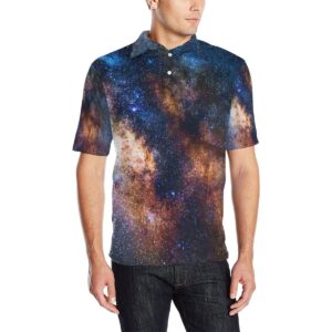 Celestial Milky Way Galaxy Men Polo Shirt