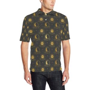 Celestial Moon Sun Pattern Print Design 05 Men Polo Shirt