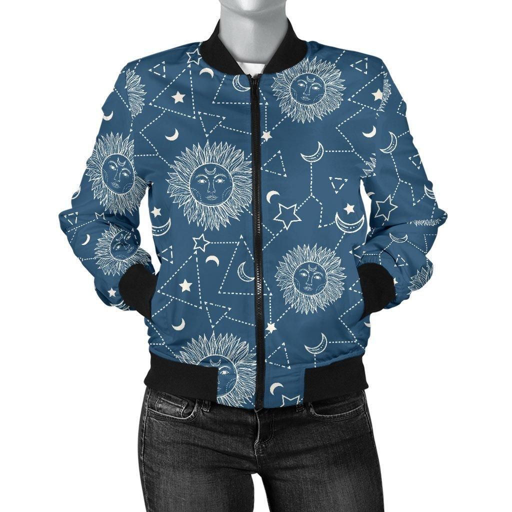 Celestial-Print-Pattern-Women-Casual-Bomber-Jacket-1