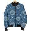 Celestial Print Pattern Women Casual Bomber Jacket