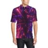 Celestial Purple Blue Neon Speed Light Men Polo Shirt