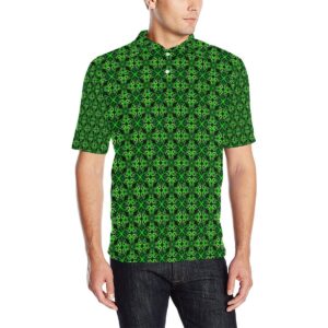 Celtic Green Neon Design Men Polo Shirt