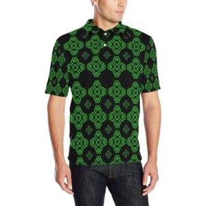 Celtic Knot Green Neon Design Men Polo Shirt