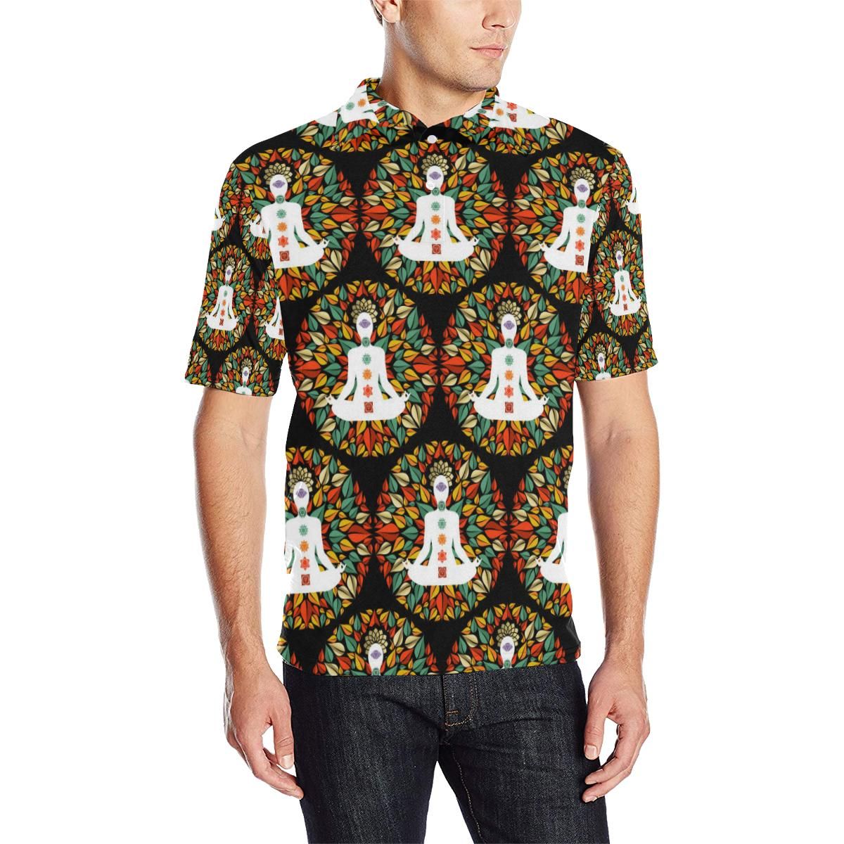 Chakra Yoga Men Polo Shirt Chakra Yoga Men Polo Shirt