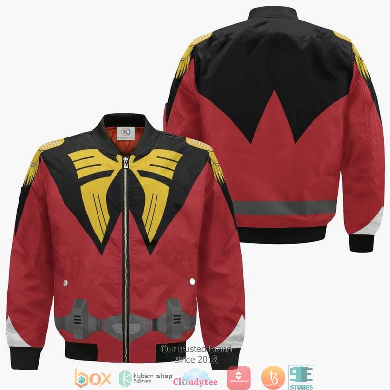 Char Aznable Mobile Suit Gundam Anime 3D Bomber Jacket Char Aznable Mobile Suit Gundam Anime 3D Bomber Jacket