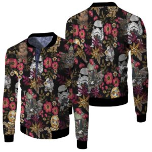 Characters Chibi Style Stormtrooper C3Po For Fan Tropical 3D Printed Hawaii Shirt 3D Bomber Jacket