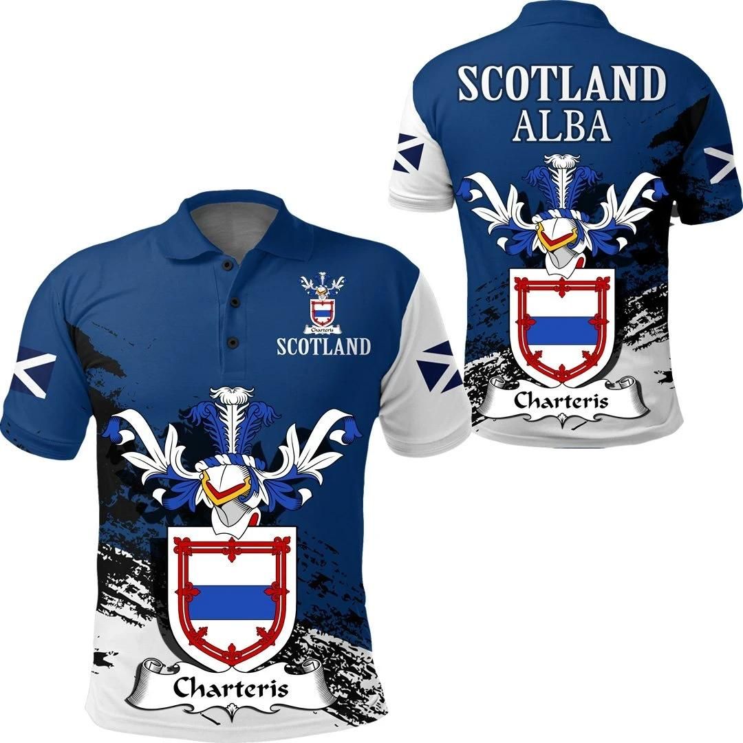 Charteris Scottish Family Crest Scotland Special Polo Shirt - Golf Shirt A7 Charteris Scottish Family Crest Scotland Special Polo Shirt - Golf Shirt A7
