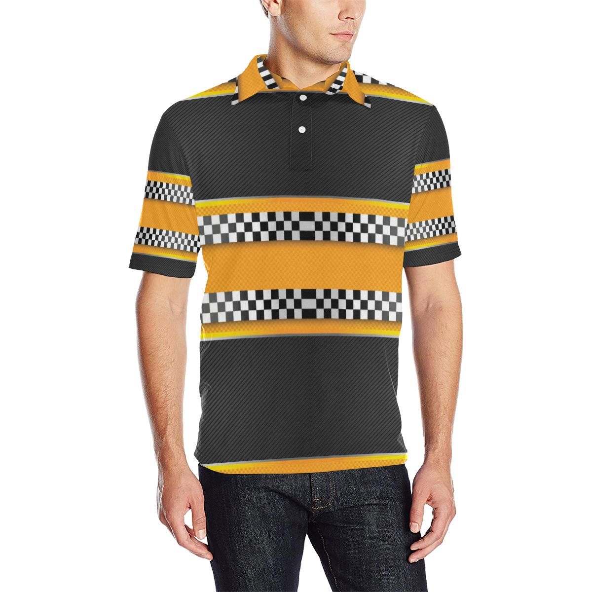 Checkered Pattern Print Design 01 Men Polo Shirt Checkered Pattern Print Design 01 Men Polo Shirt