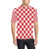 Checkered Red Pattern Print Design 04 Men Polo Shirt