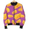 Cheese Pattern Print Women Casual Bomber Jacket